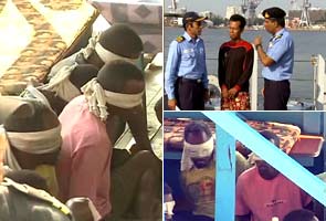 Captured Somalian pirates brought to Mumbai