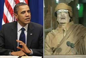 Obama says Gaddafi's time is up as Libya's leader