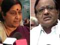 Sushma declines to comment on Chidambaram's charge
