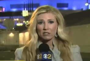 Did this reporter have a stroke on TV?