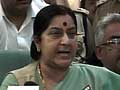 PM, Sonia didn't visit those injured, says Sushma Swaraj