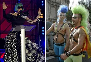 Lady Gaga performs at Italy's gay pride parade