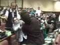 Women Afghan MPs fight, water bottle thrown