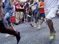 High heels race for men during Madrid's Gay Week celebrations