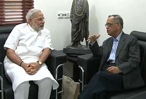Narendra Modi offers Narayana Murthy a job in Gujarat