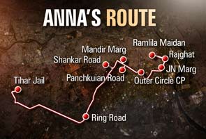 Anna Hazare's route to Ramlila Maidan: Police issues traffic advisory