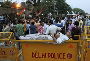 August 17th protests Hazare supporters