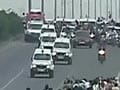 Anna's supporters crowd Delhi-Gurgaon expressway