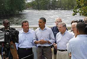 Irene aftermath: Obama visits New Jersey, promises help