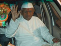 Back in his village, Anna Hazare gets a hero's welcome