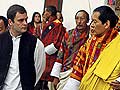 Bhutan royal couple given ceremonial reception; Rahul Gandhi attends