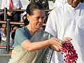 Mahatma Gandhi remembered; Sonia makes first appearance post-surgery