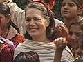 Sonia Gandhi meets children as Congress tries to make a point