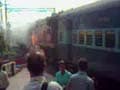 Train engine bursts into flames as it enters Bengal station