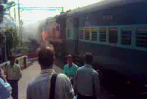 Train engine bursts into flames as it enters Bengal station