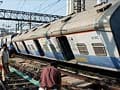 Coach of local train in Mumbai flips over