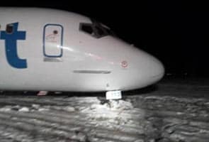 Narrow escape for 150 passengers as plane skids off runway