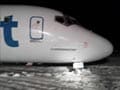 Narrow escape for 150 passengers as plane skids off runway