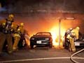 55 cars firebombed in Los Angeles, one person detained