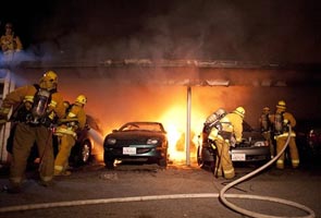 55 cars firebombed in Los Angeles, one person detained