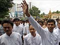 Myanmar frees many prominent political prisoners