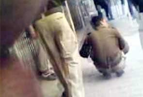 Caught on cellphone: Policeman forces constable to do somersaults as penalty