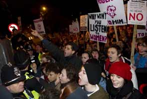 Protests as Strauss-Kahn speaks at Cambridge University  