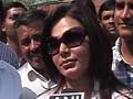 Rakhi Sawant visits Parliament with advice for Pranab and Ramdev