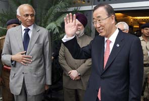 UN chief Ban Ki-moon arrives in India for 3-day trip