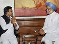 UP Chief Minister Akhilesh Yadav meets Prime Minister Manmohan Singh