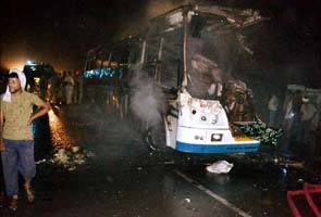 16 pilgrims killed as bus catches fire after collision with truck