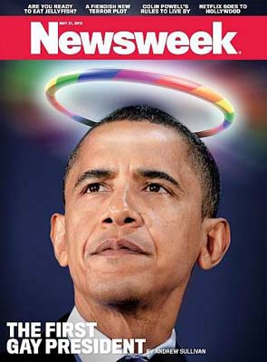 Obama on Newsweek magazine cover as 'First Gay President' 