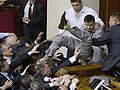 Brawl in Ukraine parliament over use of Russian language