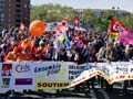 France presidential race takes over streets on May Day
