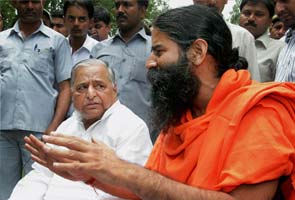 Another Congress ally, Mulayam, meets Baba Ramdev