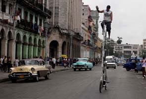Cuban man's super-tall bike a new sight in Havana