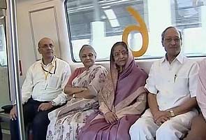 President Pratibha Patil takes a metro ride 