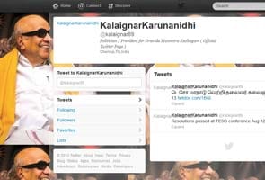 At 88, Karunanidhi joins Twitter