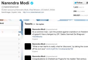 Narendra Modi tweets against Internet crackdown