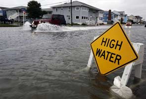 Hurricane Sandy damages pier in Maryland resort Ocean City