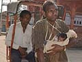 Child strapped to rickshaw puller's chest critical; moved to Jaipur for specialised care