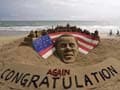 Indian Sand sculpture on Barack Obama's victory