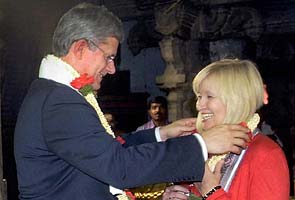 Canadian Prime Minister Stephen Harper "marries again" in Bangalore