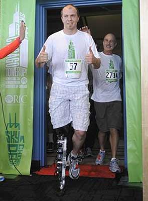 Amputee climbs 103 floors of Chicago skyscraper using thought-controlled bionic leg