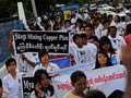 Myanmar police fire water cannon at mine protest: activist