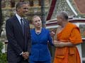 Barack Obama gets taste of Thailand at Buddhist temple