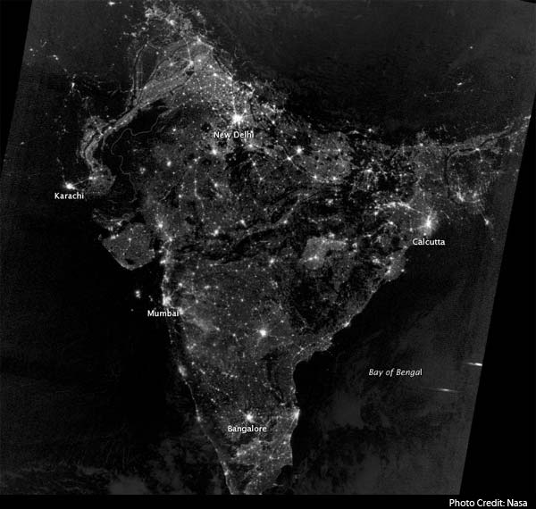 NASA releases map of India on Diwali night