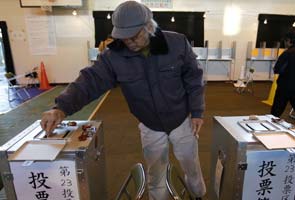 Conservative party favored as Japanese votes