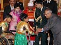 President Pranab Mukherjee spends birtday with differently-abled children