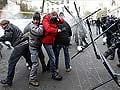 ArcelorMittal workers and police clash outside Belgium PM's house